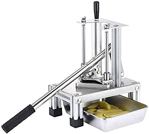Taglia patate fritte, affettatrice professionale per frutta e verdura con 3 lame in acciaio inossidabile: 1/4 1/2 3/8 e piedini antiscivolo, perfetto per patate, carote, cetrioli