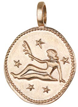 NKlaus Jungfrau Sternzeichen Vergoldet 18k Gold 16mm Kettenanhänger Horoskop Zodiak 1657