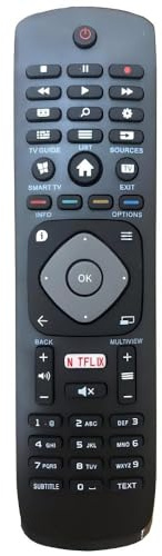 FYCJI Nuevo Reemplazo Control Remoto 996596003606 para Philips 4K UHD HDR Ambilight Smart TV 49PUS6262 50PUS6262 55PUS6262 65PUS6262 43PUS6262