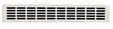 DEMLOU Rejilla de Ventilación de Zócalo 40x7 cm, Aluminio Blanco RAL 9016. | Aluminio blanco RAL 9016 resistente a 200 °C; favorece el flujo de aire y ayuda a reducir la humedad en zócalos y armarios.