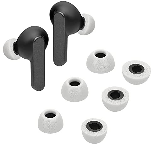 kwmobile 6X Ersatz In Ear Kopfhörer kompatibel mit JBL Live Pro 2 TWS - 3 Größen - Polster Ohrstöpsel In-Ear Ohrhörer - Weiß