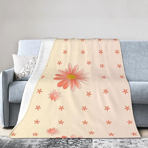 YYHHAOFA Cartoon Chrysantheme ultraweiche Micro-Fleece-Decke, 152,4 x 127,7 cm, leicht, langlebig und kompakt faltbar