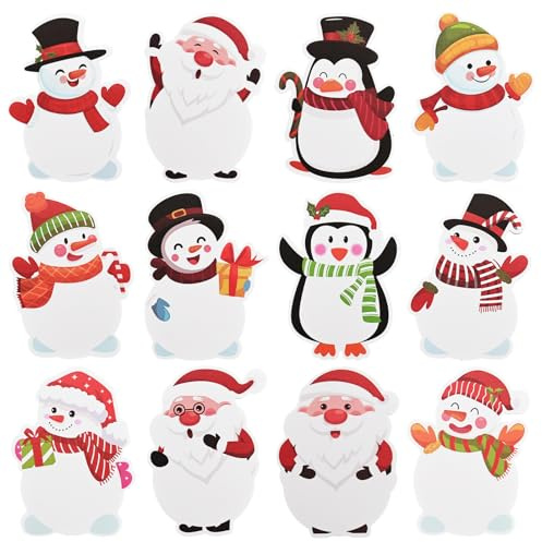 240 Blätter Sticky Notes 110×80 mm Haftnotizzettel Weihnachts-Serien Klebezettel Muster Für Weihnachtsmann Pinguin Schneemann Kennzeichnung Von Bürodokumenten Haftnotizen