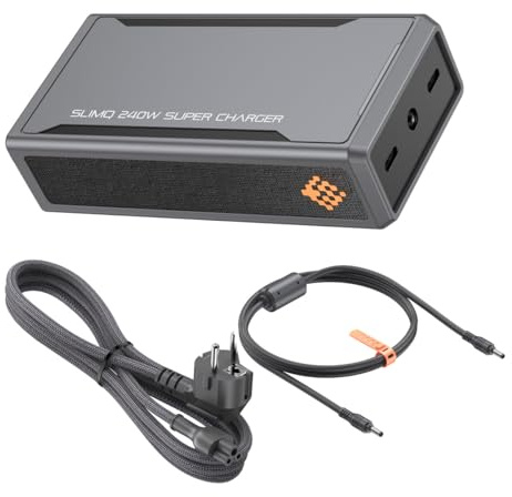 SlimQ GaN-Ladegerät für Laptops: 240W, 230W, 200W, 180W, 170W - AC-Adapter für Gaming-Laptops von Dell, MSI, Lenovo, HP, Razer, Asus, Acer. 3-polig