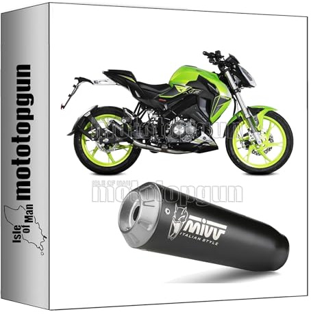 mivv komplettanlage kein kat x-m1 stahl schwarz kompatibel mit keeway rkf 125 2023 2024 mototopgun