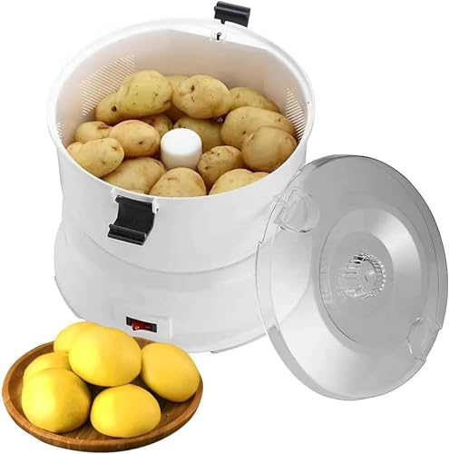 YXZYFPP Electric Potato Peeler, Fully Automatic Vegetable Slicer with Swivel Lock, Automatic Salad Spinner and Fast Vegetable Dehydrator