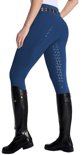 DMVOD Pantaloni da equitazione da donna Active Silicon Grip Full Seat Pantaloni da equitazione per le donne