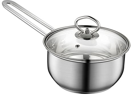 EXHUMKY Cacerola Inoxidable Olla Para Calentar Leche Olla Para Cocinar Fideos Para Cocinar Gachas Resistente Altas Temperaturas Fácil De Limpiar