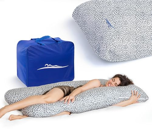 MKS KomfortKissen ORIGINAL - Premium Orthopädisches Kuschelkissen | Körperkissen | Seitenschläferkissen - Für besseren Schlaf und gegen Rückbeschwerden, 100 x 150 cm (Baumwolle (Standard) / Aroma)