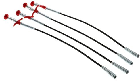 MAGICLULU 4pcs Sewer Unblocking Hook Flexible Grabber Tool for Home Cleaner Supplies Pipeline Dredge Hook Drain Clean Claw for Sink Drainage Cleaner and Hose Pickup Assist Tool for Removing