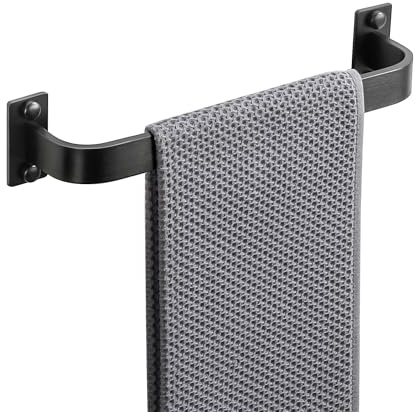 SAYAYO Porta Asciugamani Bagno da Parete Nero Portasciugamani Bidet Porta Salviette 30CM Appendi Porta Asciugamano Barra Singola, per Cucina Bagno e Lavanderia