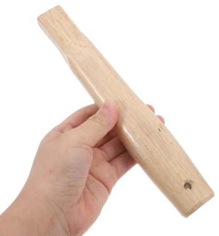 TEHAUX Wooden Hammer Handle Replacement 8.66 Inch Shockproof Grip with Square Hole for Household Repair and Woodworking Mallets