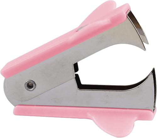 Pink Stapler Removal Tool, Stapler Removals Puller Tool, Wear-Resistant Remover with Non-Slip Handle, Staple Puller Supplies for Students, School, Home, Teachers Staple Removers