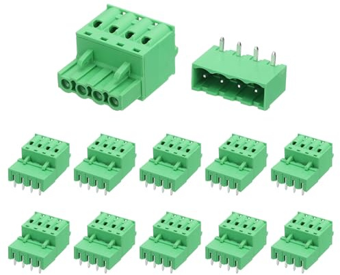QUARKZMAN 15 Satz 4-Polig PCB-Klemmleiste 5.08mm Anschlussklemme Block | Leiterplatten Stecker und Steckdosen Kits, Gebogene Nadel, Für 28-10AWG Kabel