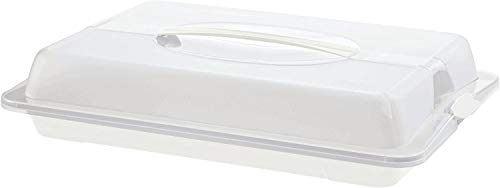 Rotho John Maggiordomo da Festa con Cappuccio e Maniglia, Plastica (PP) senza BPA, Bianco/Trasparente, 43.5 x 29.5 x 9.0 cm