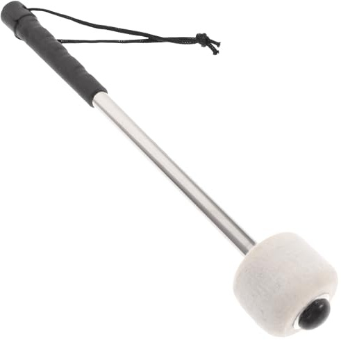 ULTNICE Bassdrum Filz TrommelstöCke Mit Edelstahlgriff Wollfilz SchläGel FüR Schlaginstrumente ZubehöR FüR Marschtrommeln Und Orchester 12.20 X 1.97 X 1.97 Zoll