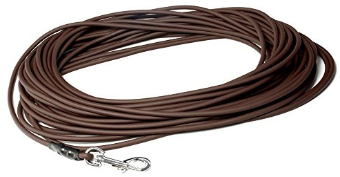 Mystique® Biothane Schleppleine rund 6mm Standard Karabiner braun 5m