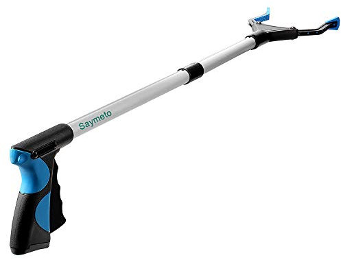 Grabber Reacher Tool, 32 Foldable Picker Upper Grabber, Reaching Tool for Trash Claw Pick Up Stick, Litter Picker, Arm Extension (BLUE1)