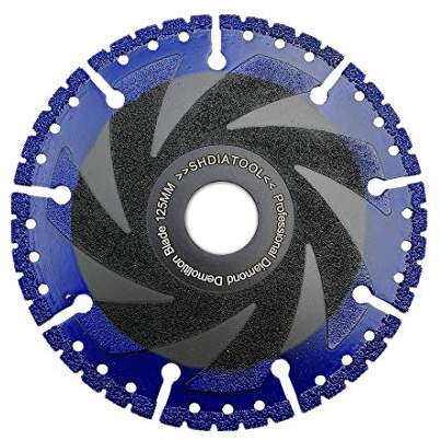 SHDIATOOL Disque Diamant à Tronçonner 125mm Lame de Coupe pour Utilisation Universelle (Béton Pierre dure Maçonnerie Tuiles Aluminum Cuivre Fer Acier Rebar Plastique PVC)