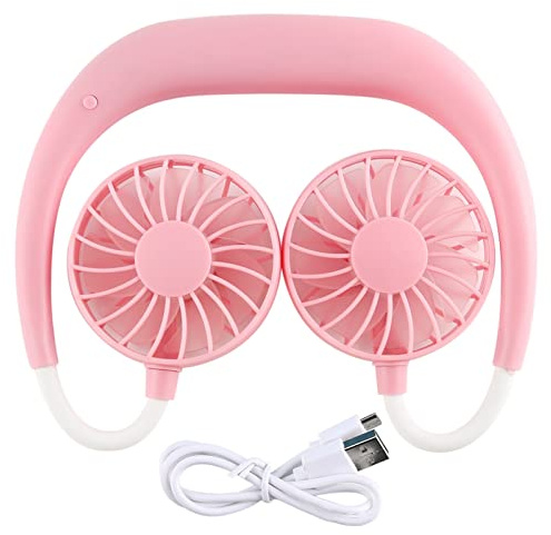 Ventilador USB 7 Cuchillas Ventilador de Deportes de bajo Ruido portátil de múltiples Puestos para Gimnasio Rosado