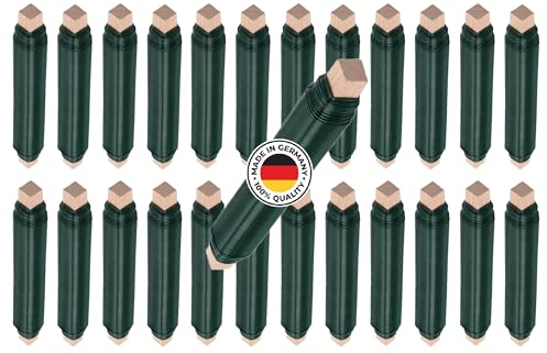 Weichgeglühter PREMIUM Blumendraht Made in Germany Ø0,65mmx38m je Stück | Äußerst biegsam, stabil & flexibel als Bindedraht, Wickeldraht, Pflanzendraht, Pflanzenhilfe (Grün lackiert, 25 Stk.)
