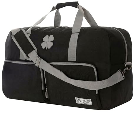 Lucky Travel Duffel Bags 65L, Gym Bag, Travel Bag & Large Duffle Bag for Men, Foldable Overnight Weekender Bags for Women & Men with Adjustable Shoulder Strap, Black
