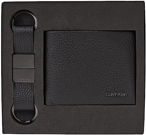 Calvin Klein Herren GS Minimalism Bifold 5CC+KEYFOB K50K511023 Geschenkpackungen, Schwarz (Ck Black)