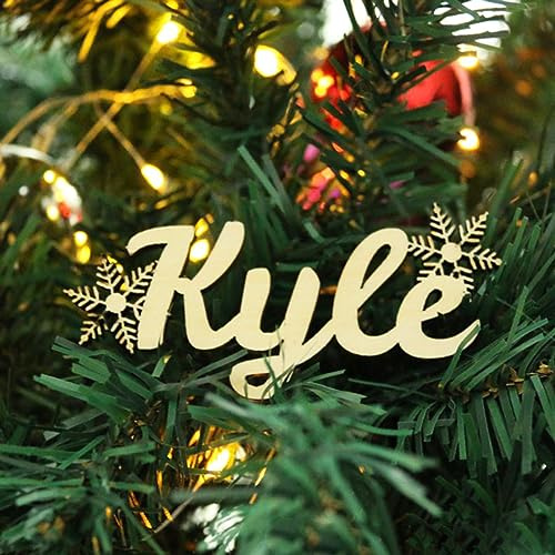 IEK personalisierte Weihnachten,personalisierte Familie Christbaumschmuck mit Namen von Familienmitgliedern Christbaumschmuck mit Namen Weihnachtsdeko aus Holz (XF0)