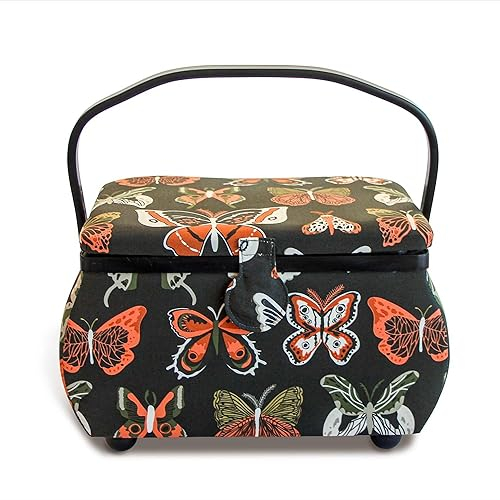 Prym 612065 Panier à couture en coton Anthracite 32 x 20,5 x 21 cm