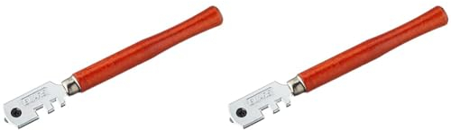 Mannesmann Glasschneider Golden Cut mit 6 Rädchen, M60010 (Packung mit 2)