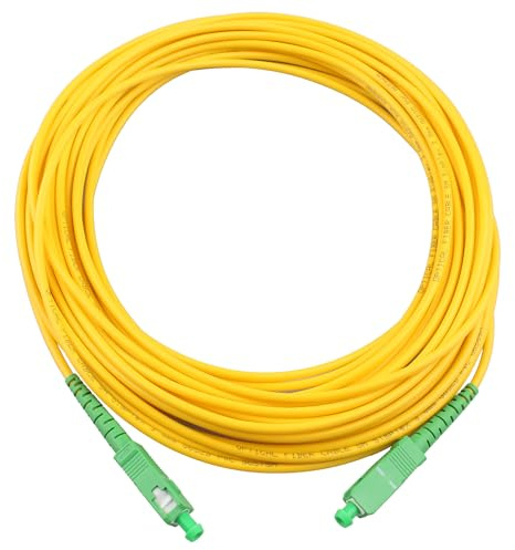 Jopto - Câble/Rallonge Fibre Optique - SC/APC à SC/APC Simplex Monomode 9/125 μm Jarretière Optique LSZH - Blindage et Connecteur Renforcée - Perte Très Fiable (10M)