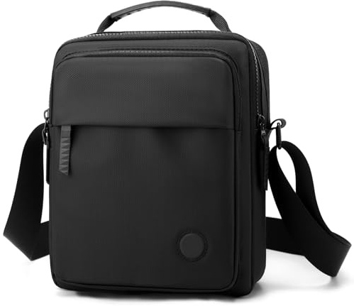 Sac Bandoulière Petit Homme Sacs à Bandoulière Crossbody Bag Sacoche Sac Porté épaule Shoulder BagTéléphone Portable Voyage,Randonnée et Sports D'extérieur (Noir Grande Capacité Sac Bandoulière)
