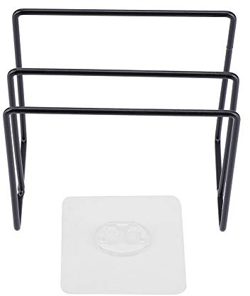 Mounté Au Mur Couvercle Autocollant Coupe, Planche De Découpe Porte-Rack Cuisine Organisateur, Organisateur De Cuisine Murale Pour Découper Support, Assiettes, Couvercles De Casseroles, (Noir) ﻿