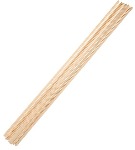 BESTonZON Holz Fensterleisten Dreieckig aus Paulownia Kiefer 10 Stück 6mm X 30cm Glatte Dekorleisten für Selbstgemacht Fenster Fliegengitter Bastelprojekte und Heimdekoration