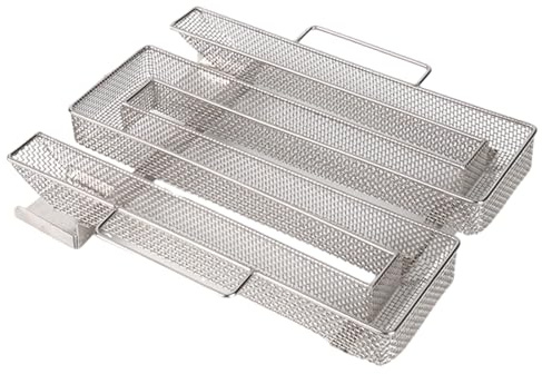 Generador de humo frío, parrilla para ahumar barbacoa de acero inoxidable, herramientas de cocina para parrilla para ahumar en frío, bandeja para ahumar en frío caliente de larga duración con asa, i