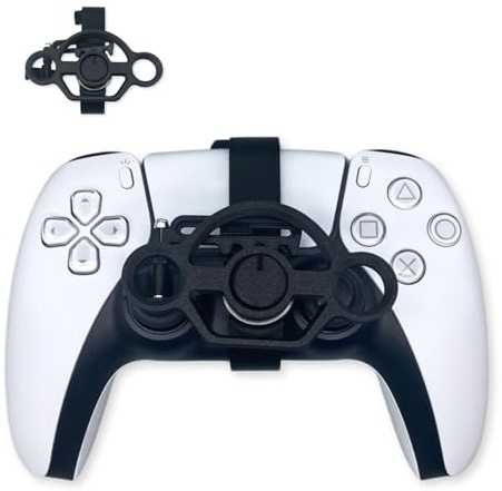 CHOWONE Game Controller Mini Steering Wheel for PS5 Remote Control Accessory for PS5 Racing Games Controller Steering Wheel Attachment