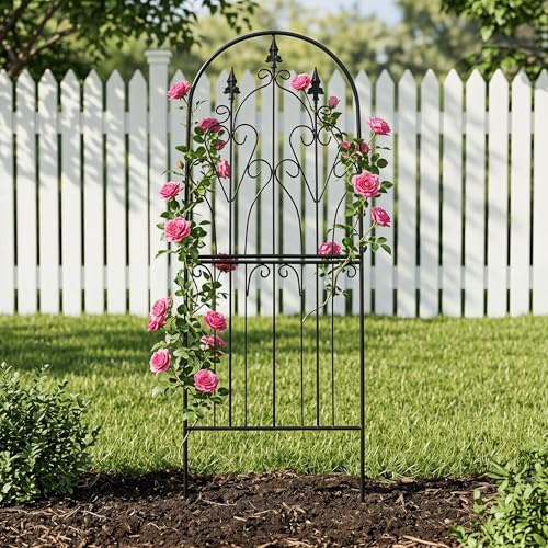 SCENDOR GARDEN Rankgitter für Kletterpflanzen 150 cm x 55 cm x 1,3 cm Metall Einzigartiges Design Dekorative Gartenstruktur für alle Kletterpflanzen