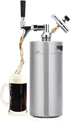 GPECTIFO Dispensador de Cerveza portátil for el hogar, económico for la elaboración de Cerveza, con Kit de Grifo Ajustable for almacenar dispensadores de Bebidas(2L)