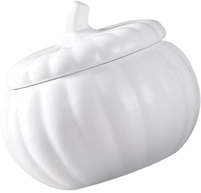 Cabilock 4 Pièces Tasse à soupe à la citrouille Récipient alimentaire en céramique soupière avec couvercle bol en porcelaine citrouille bol de nouilles avec couvercle vaisselle en céramique