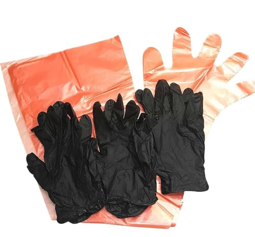 TQEBWUS Deer Cleaning Gloves | 24 Pairs Portable Deer Gutting Mittens,Long Arm Gloves, Short Nitrile Gloves, Field Game Gloves Kit for Hunting Cleaning