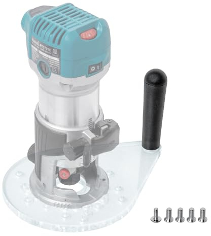 POWERTEC Placa base compensada para herramienta de perfil de borde de fresadoras de recorte, se adapta a los modelos enumerados de Bosch, DeWalt, Makita, Porter-Cable, Ryobi, Milwaukee, Ridgid,