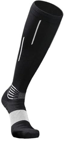 LXRHLIKG Hochelastische Nylon Fechtsocken, rutschfeste Hohe Sportsocken für Degen, Säbel, Florett, Fecht-trainingsausrüstung, Atmungsaktive Unisex Fechtstrümpfe, Fecht-kniestrümpfe(Black,M)