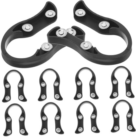 Holibanna Ouvre-bouteille Coupe-capsule Vin Magnétique 10 Pièces Acier Inoxydable Noir Accessoires Fête Intérieur Extérieur