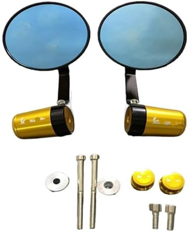 Motorrad Spiegel Für VES&pa GTS Für Sprint Für Primavera 150 300 125 250 Motorradzubehör Motorrad Runder Lenker Bar End Rückspiegel Lenkerendenspiegel(G)