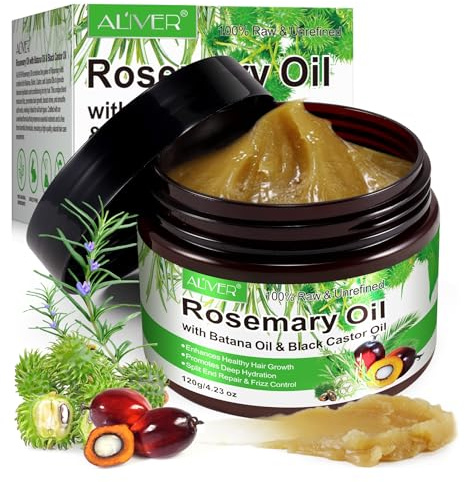P-Beauty - 1x Haaröl mit Rosmarinöl Batanaöl Rizinusöl - kaltgepresst, vegan, Silikonfrei - Haarwachstum & Haarpflege - mit Biotin, Jojoba & Castor - gegen Haarausfall, Spliss & Frizz - Haarmaske 120g