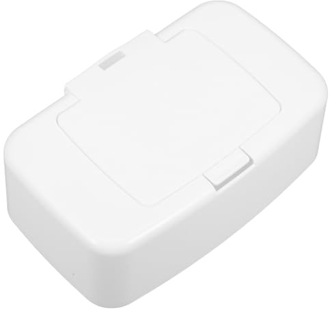 COLLBATH Caja para Toallitas Húmedas de Plástico Blanco Operación Mano y Fácil de Limpiar para Escritorio y Cochecito
