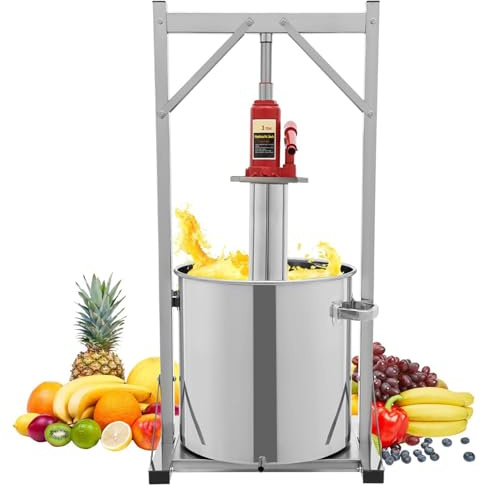 Pressa idraulica per vino e frutta, in acciaio inox, manuale, per frutta e verdura, 12 l