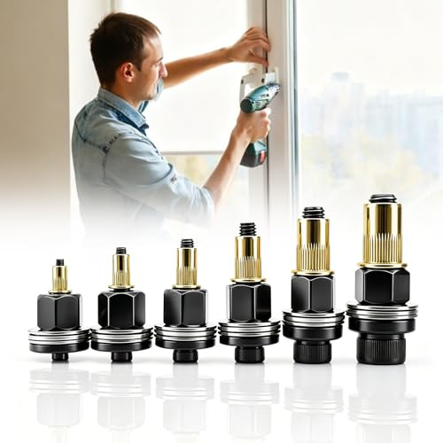 Kinesgsg 7 Pezzi Pinze per Rivetti, Rivettatrice per Inserti Filettati Materiale in Acciaio Carbonio, Rivettatrici Manuali di Teste Set Facile Sostituire, Set di Testine, per Rivettatrice Manuale