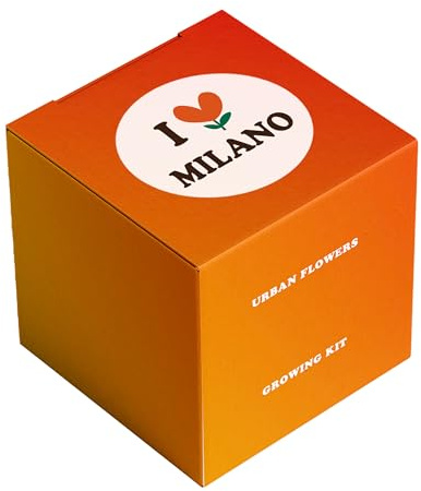 Kit Coltivazione Fiori “I Love Milano” con Bomba di Semi a Cuore | Papavero, Lavanda, Margherita | Regalo Originale Milano | Kit Facile da Coltivare a Casa | Resetea