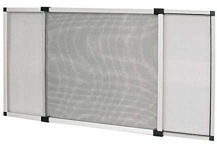 Mediawave Store Zanzariera STARKEN 100x70 cm Estensibile Fino a 193 cm GES100AGSC con scopetta
